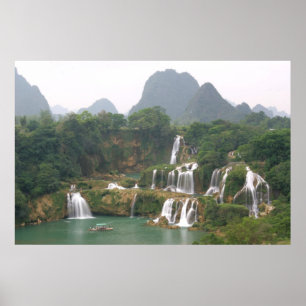 Detian Wasserfall, China-gerahmter Foto-Druck Poster