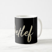 Detlef Name whitegold Tasse Teetasse Kaffeetasse (VorderseiteRechts)