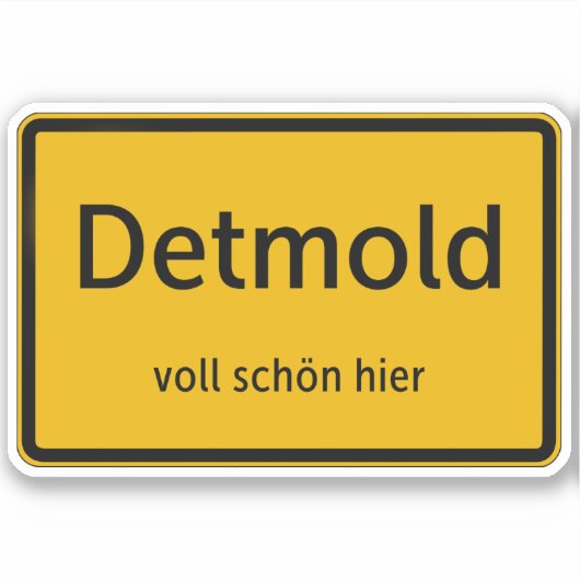 Detmold Aufkleber Sticker Autoaufkleber (Vorderseite)