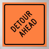 Detour Construction Highway SIgn Poster (Vorne)