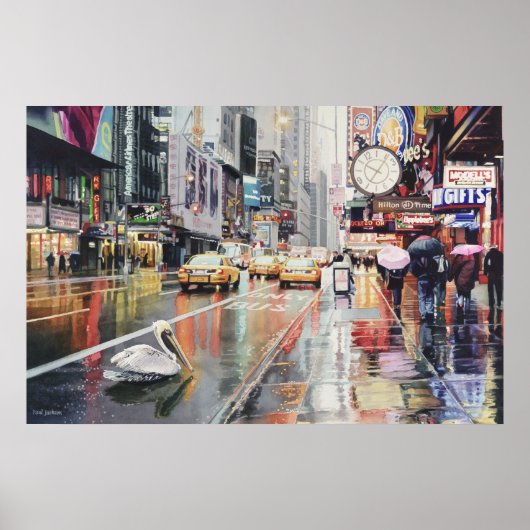 "Detour" Pelican in New York Poster (Vorne)