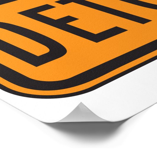 Detour Road Sign Poster (Ecke)