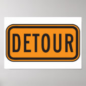 Detour Road Sign Poster (Vorne)