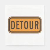Detour Road Sign Serviette (Vorderseite)