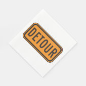 Detour Road Sign Serviette (Ecke)