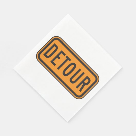 Detour Road Sign Serviette (Ecke)