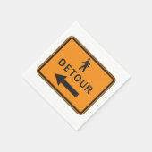 Detour Sign Paper Napkins Serviette (Ecke)