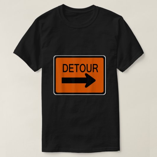 Detour Sign Simple Halloween Costume T-Shirt (Design vorne)