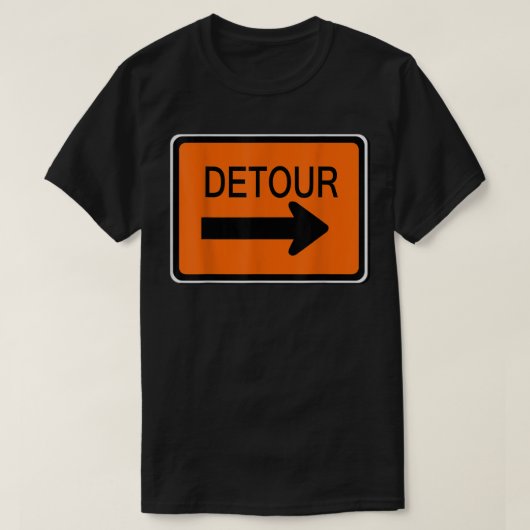 Detour Sign Simple Halloween Costume T-Shirt (Design vorne)