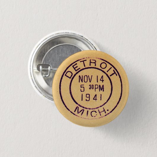 Detroit 1941 button (Vorne & Hinten)