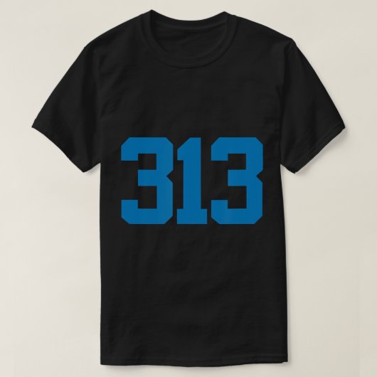 Detroit 313 Area Code - GRIT - Sportfan - Detroi T-Shirt (Design vorne)