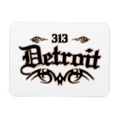 Detroit 313 magnet (Horizontal)