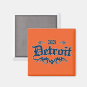Detroit 313 magnet (Vorderseite/Rückseite)