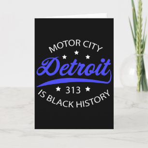 Detroit 313 Motor City Schwarze Geschichte Monat Karte