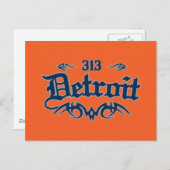 Detroit 313 postkarte (Vorne/Hinten)