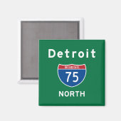 Detroit 75 magnet (Vorderseite/Rückseite)