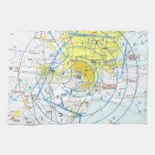 Detroit Airport Flyway Chart Geschirrtuch (Horizontal)