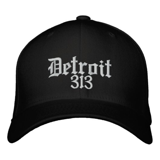 Detroit Area code 313 Bestickte Baseballkappe (Vorderseite)