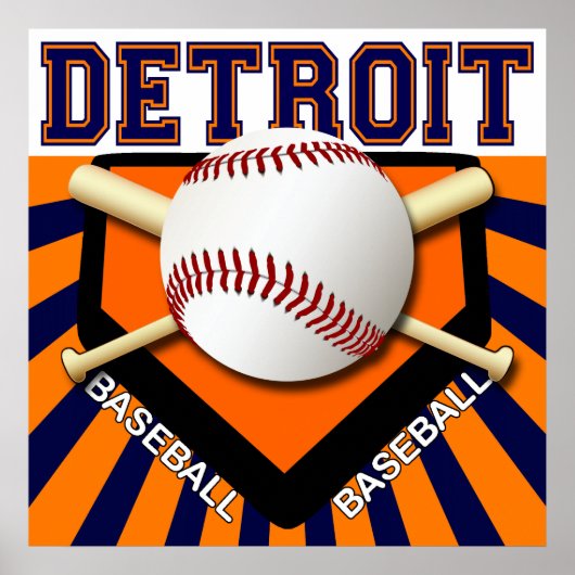 DETROIT BASEBALL POSTER (Vorne)
