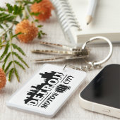 Detroit-Bewegungsstadt-Skyline-Schlüsselkette Schlüsselanhänger (Vorderseite rechts)