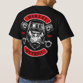Detroit Biker Motorrad Chopper Gorilla T-Shirt (Rückseite)