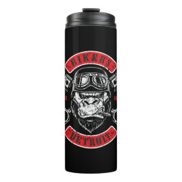 Detroit Biker Motorrad Chopper Gorilla Thermosbecher