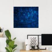 Detroit Blue I - Canvas Print Poster (Heimbüro)