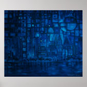 Detroit Blue I - Canvas Print Poster (Vorne)