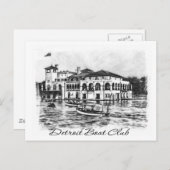 Detroit Boat Club Postkarte (Vorne/Hinten)