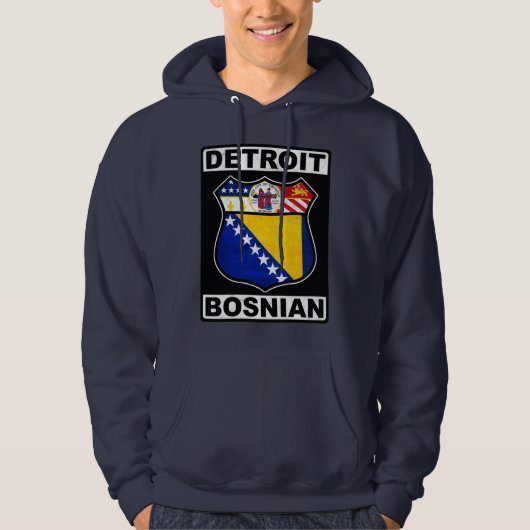 Detroit Bosnian American Design Hoodie (Vorderseite)