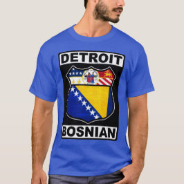 Detroit Bosnian American Design Tee Shirt