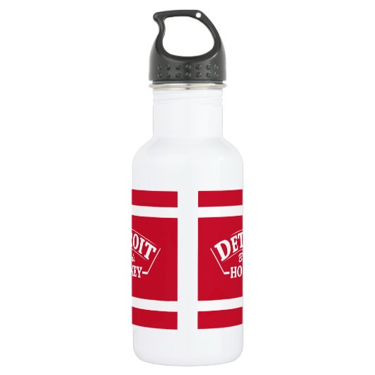 Detroit Builds Hockey 18oz Wasserflasche (Rückseite)