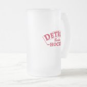 Detroit Builds Hockey Mattiert Glass Tasse (VorderseiteRechts)