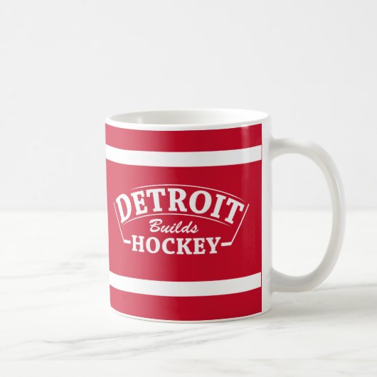 Detroit Builds Hockey Red Striping Tasse (Rechts)