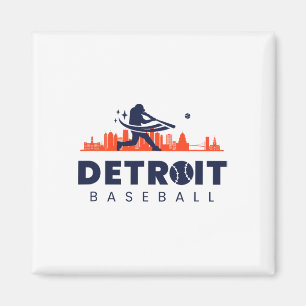 Detroit Bysebyll Vintage Minimalist Retro Bysebyll Magnet