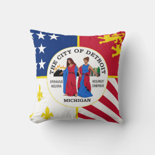 Detroit City flagge USA vereinte Staaten Amerika S Kissen