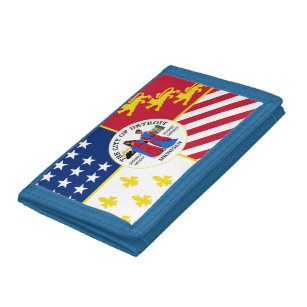Detroit City flagge USA vereinte Staaten Amerika S Tri-fold Geldbeutel