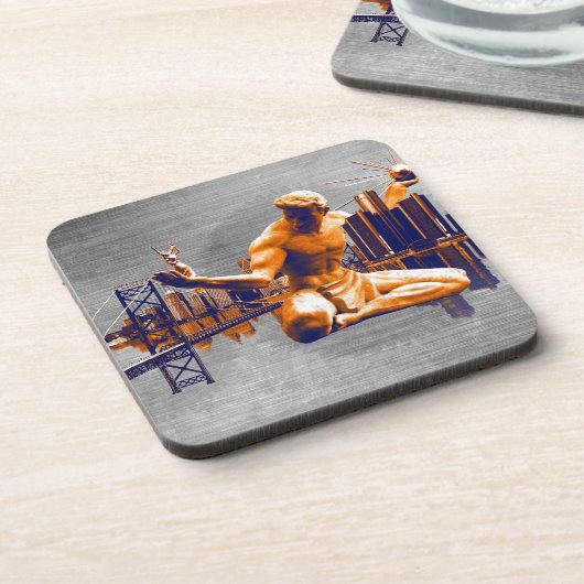 Detroit City Getränkeuntersetzer (Linke Seite)