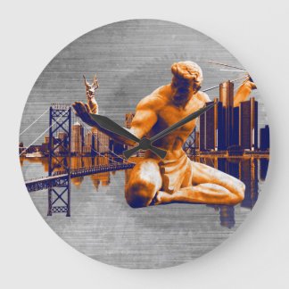 Detroit City Große Wanduhr