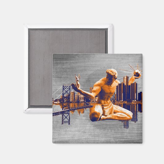 Detroit City Magnet (Vorderseite/Rückseite)