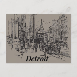 Detroit City Michigan USA, altmodische Postkarte