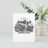 Detroit City Michigan USA Postkarte (Stehend Vorderseite)