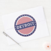 Detroit City Pride Emblem – American Identity Runder Aufkleber (Umschlag)