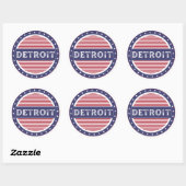 Detroit City Pride Emblem – American Identity Runder Aufkleber (Blatt)