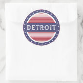 Detroit City Pride Emblem – American Identity Runder Aufkleber (Tasche)