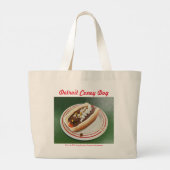 Detroit Coney Dog Tote Bag von Kenneth Hershenson Jumbo Stoffbeutel (Rückseite)