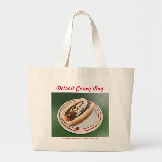 Detroit Coney Dog Tote Bag von Kenneth Hershenson Jumbo Stoffbeutel (Vorne)