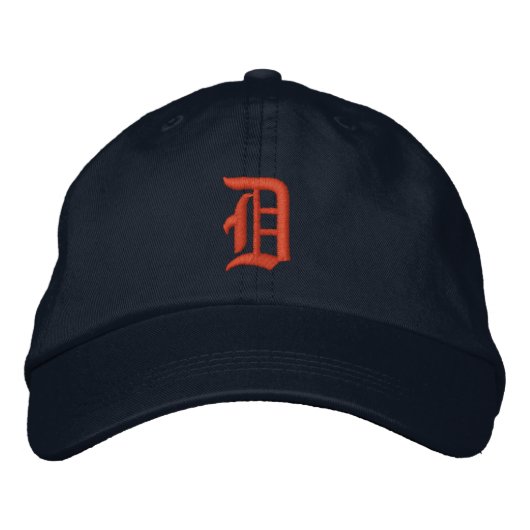Detroit D Hats Bestickte Baseballkappe (Vorderseite)