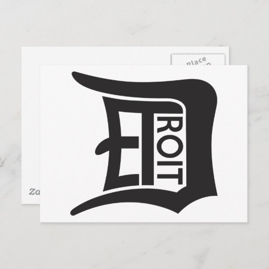 Detroit D Postkarte (Vorne/Hinten)