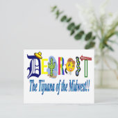 Detroit - Das Tijuana im Mittleren Westen Postkarte (Stehend Vorderseite)